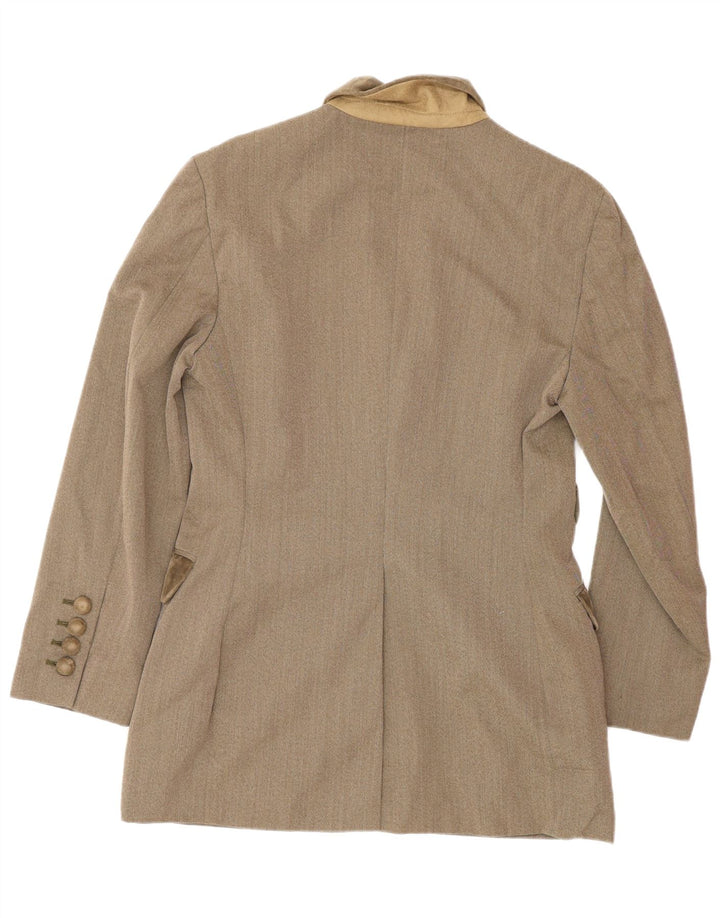 MOSCHINO Conjunto de falda de 2 piezas con 3 botones para mujer UK 12 Medium W28 Brown Classic