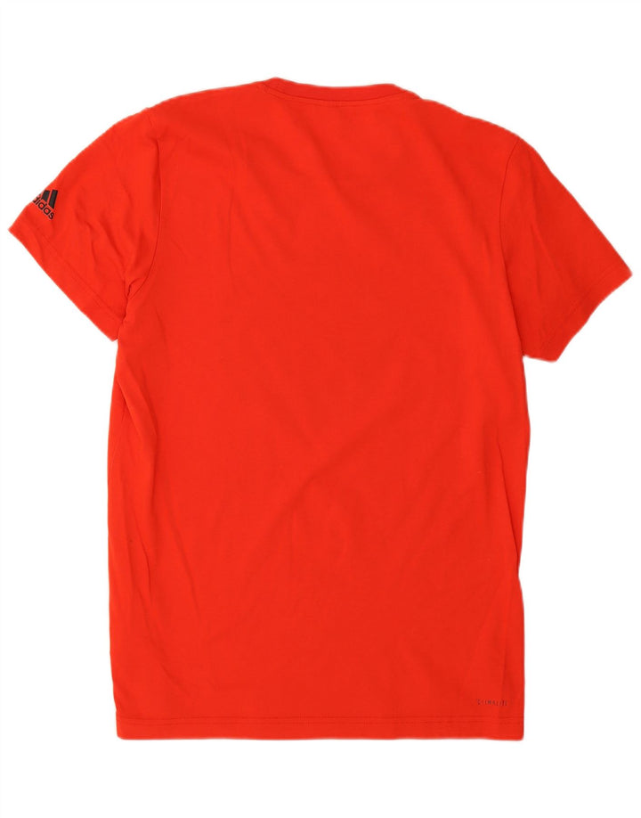 Adidas - Camiseta gráfica para hombre, color rojo medio, algodón
