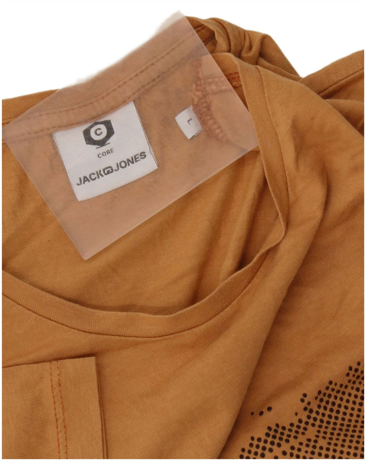 Jack & Jones - Camiseta gráfica para hombre, talla grande, color amarillo