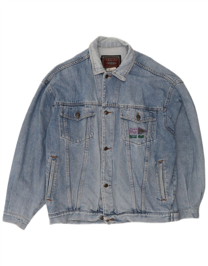 Casucci Chaqueta vaquera para hombre UK 40 Grande Algodón azul