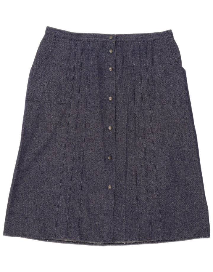 Vintage mujer A-Line falda W34 azul grande