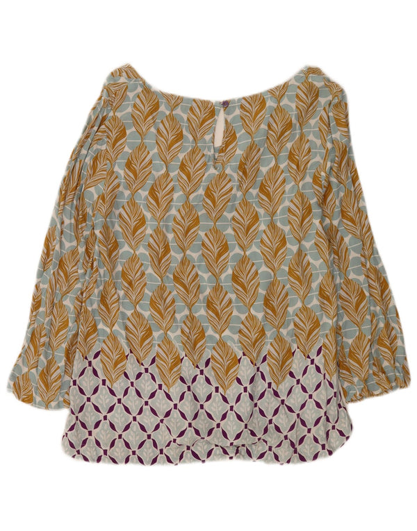 White Stuff Blusa de manga 3/4 para mujer UK 40 Small Multicolor Floral