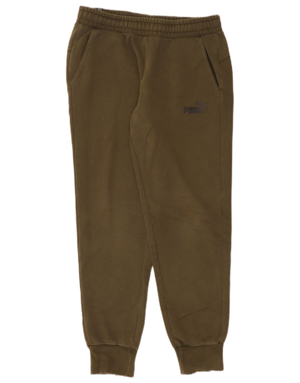 Puma Mens Tracksuit Trousers Joggers Medium  Khaki Cotton