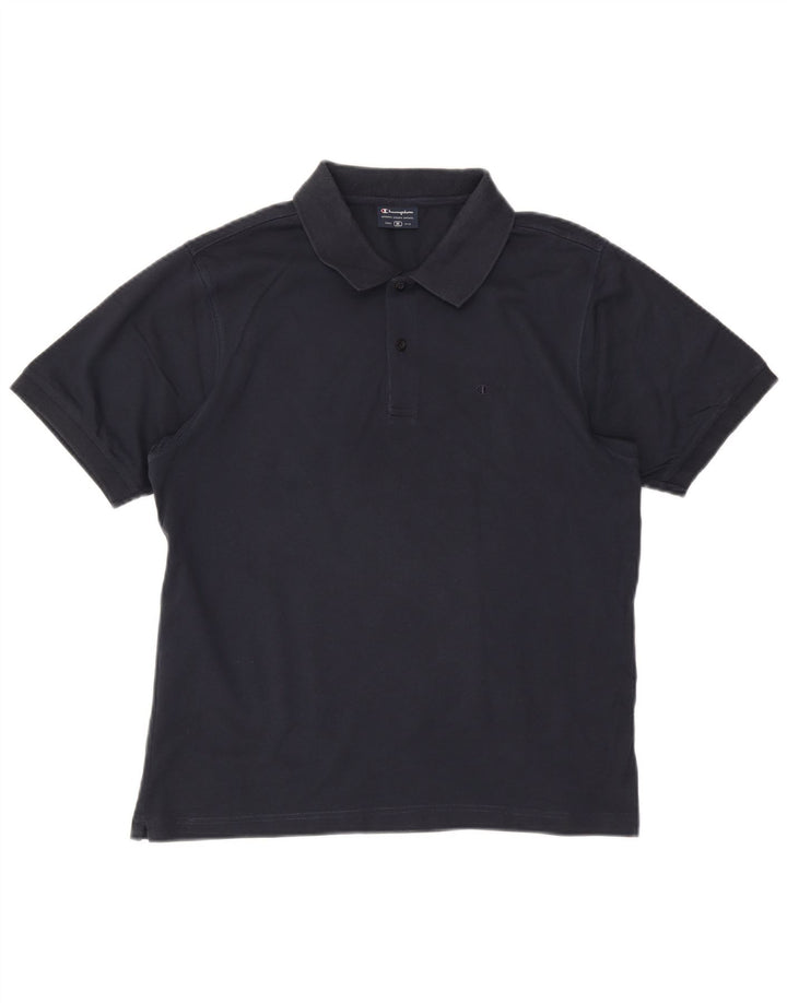 CHAMPION Polo para hombre de algodón azul marino mediano