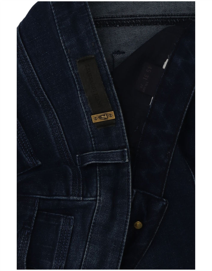 TRUSSARDI Vaqueros cónicos para mujer W29 L28 Azul marino