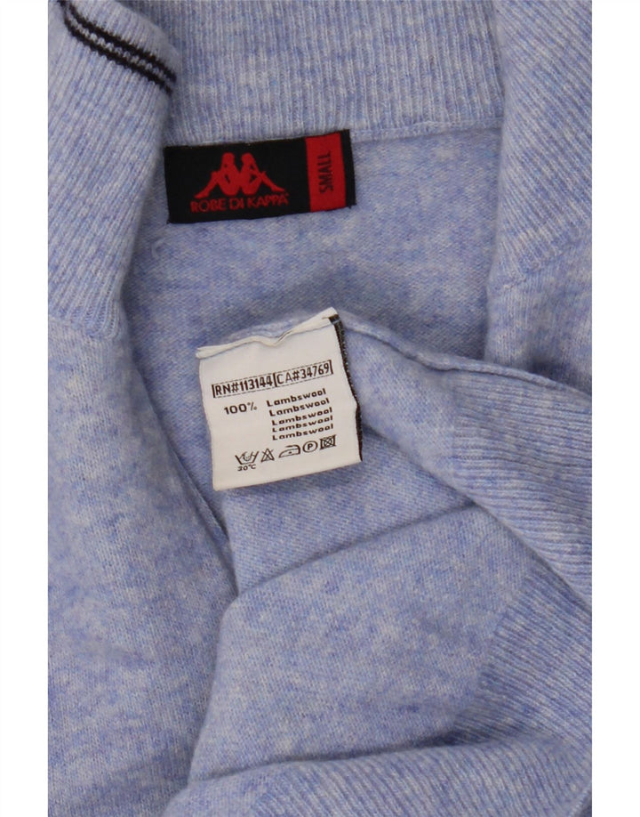 Kappa Hombre Jersey Con Cremallera En El Cuello Jersey De Lana Azul Pequeño