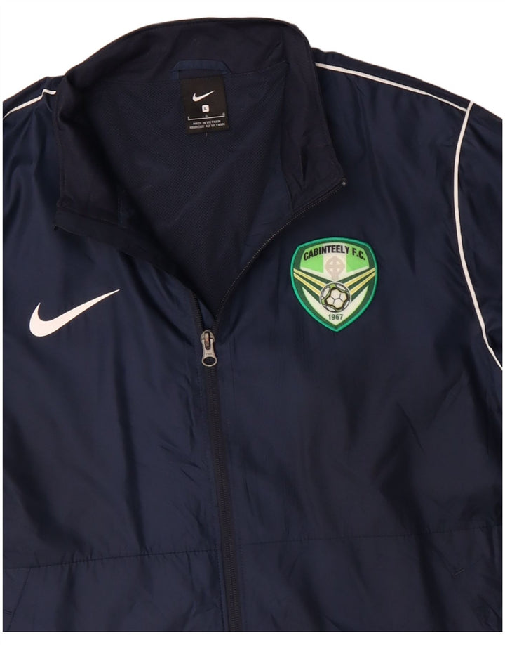 NIKE Chaqueta impermeable gráfica para hombre Reino Unido 40 Grande Poliéster azul marino