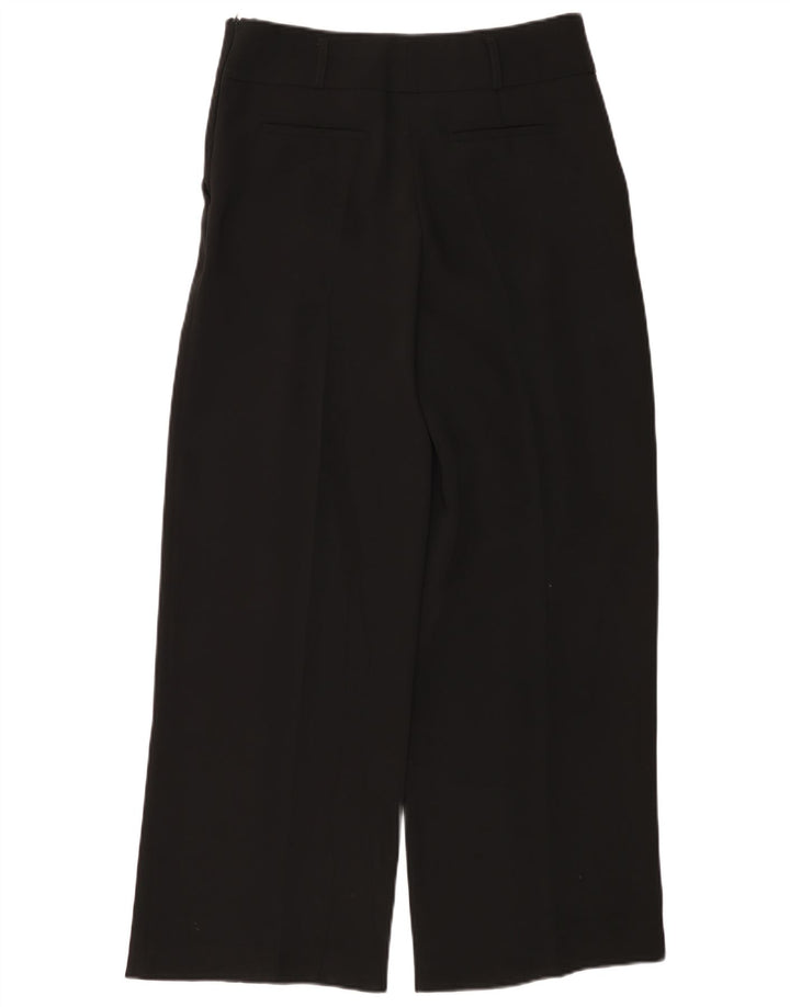 REISS Pantalones casuales de cintura alta para mujer UK 12 Medium W32 L30 Negro