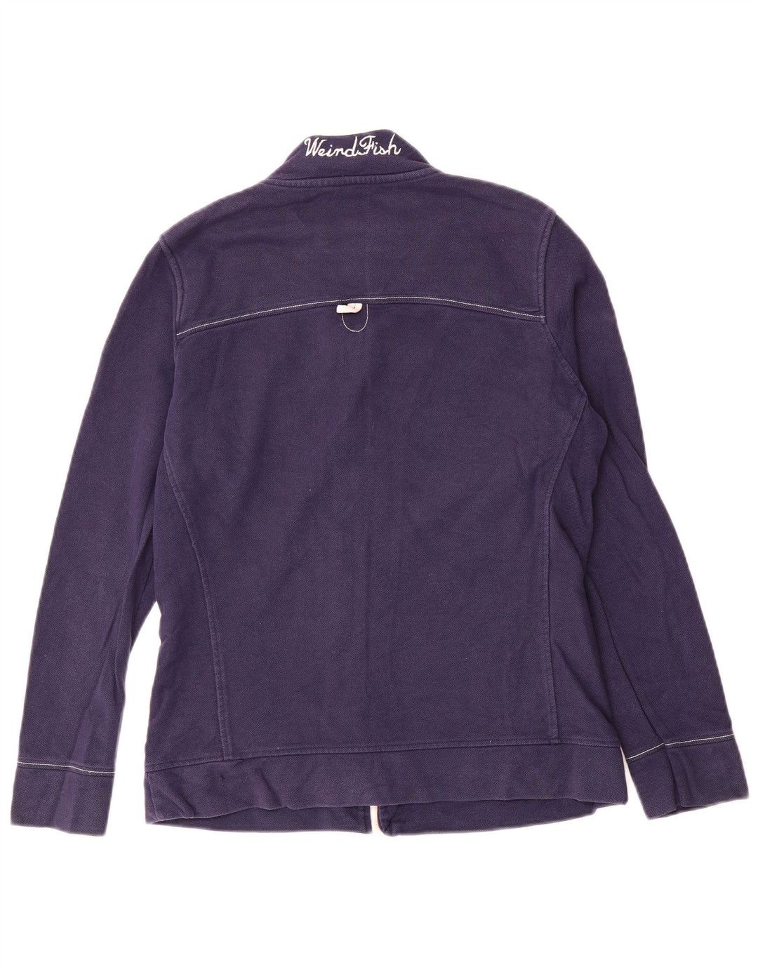 Weird Fish Chaqueta de chándal para mujer UK 10 Small Azul marino Colorblock