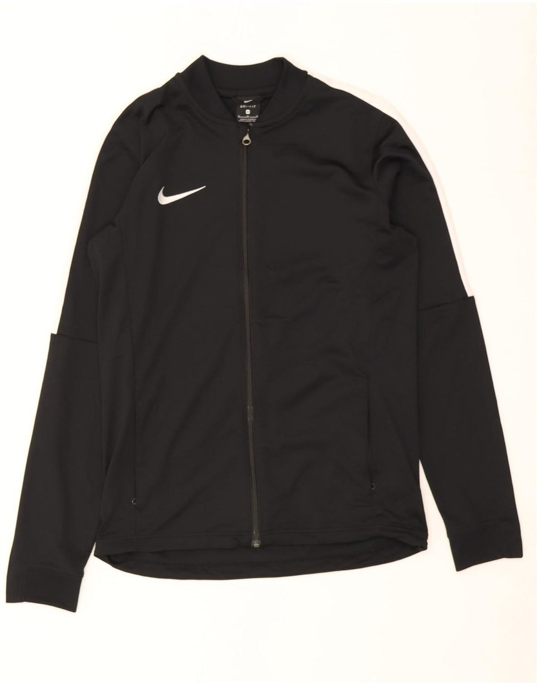 Nike Hombre Dri Fit Chándal Top Chaqueta Mediano Negro Colorblock Poliéster