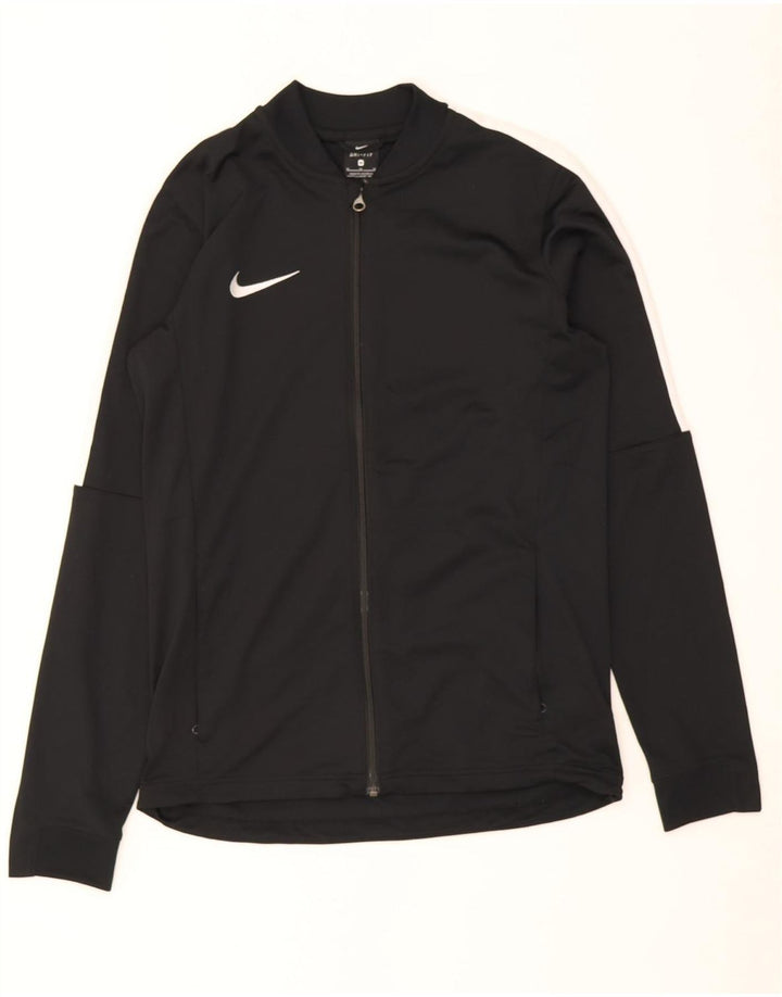 Nike Hombre Dri Fit Chándal Top Chaqueta Mediano Negro Colorblock Poliéster