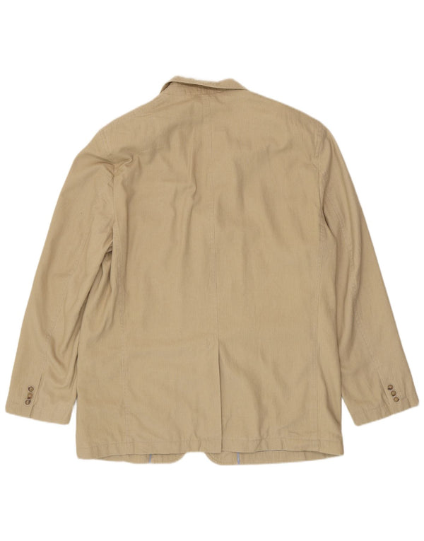Marks & Spencer Chaqueta tipo blazer azul Harbour con 3 botones para hombre UK 40 Large Beige