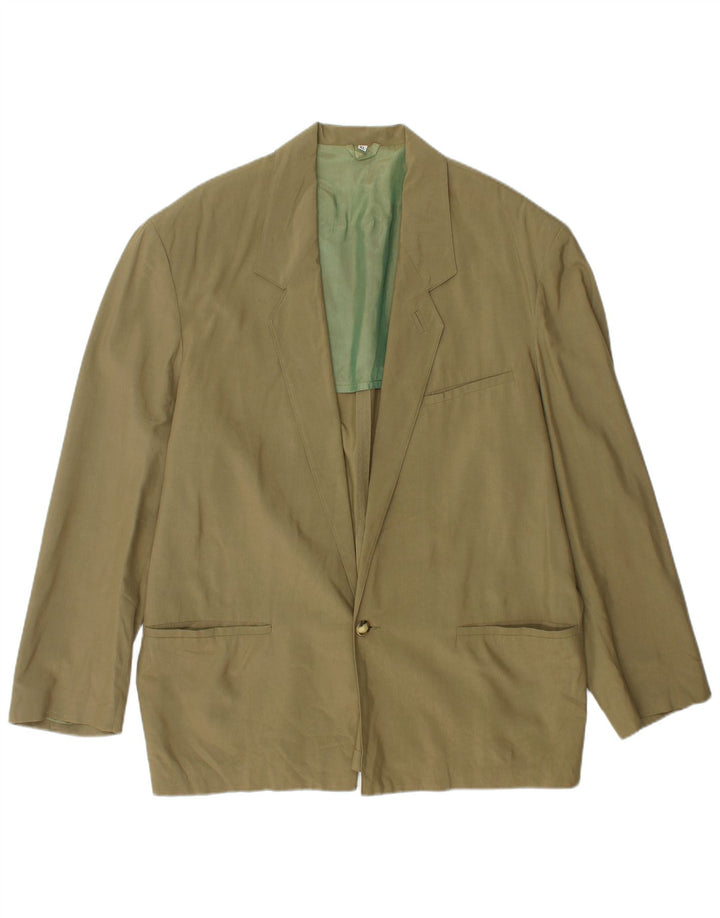 LEGEND Chaqueta tipo blazer de 1 botón para hombre UK 42 XL Caqui