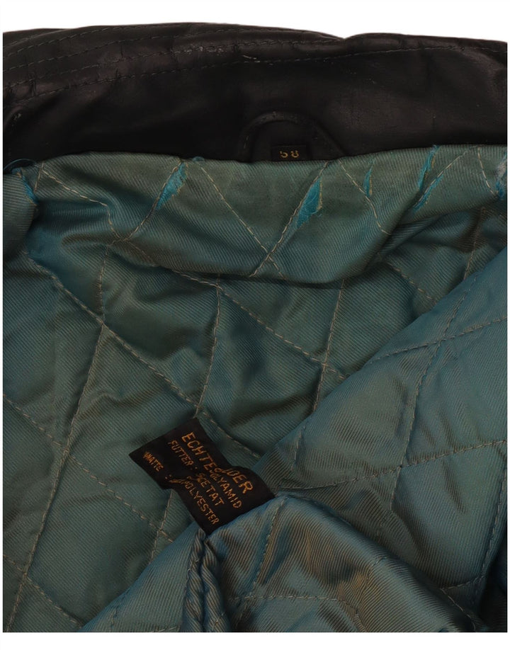 Chaqueta de cuero vintage para hombre IT 58 4XL cuero verde