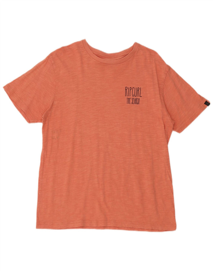 Rip Curl - Camiseta gráfica para hombre, talla grande, algodón naranja
