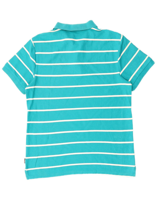 NIKE Polo para hombre de algodón a rayas azules grandes