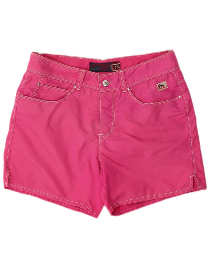 Roy Rogers Bañador para Hombre Seven Bell Shorts de Nailon Rosa Mediano