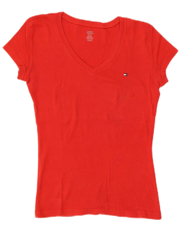 TOMMY HILFIGER Camiseta para mujer Top UK 6 XS Rojo Algodón
