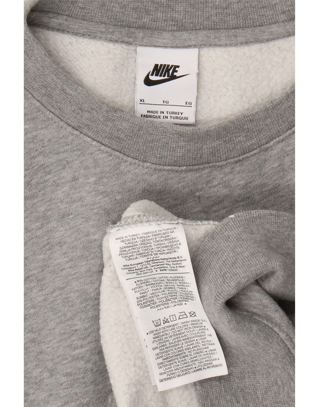Sudadera Nike Hombre Jumper XL Gris Algodón