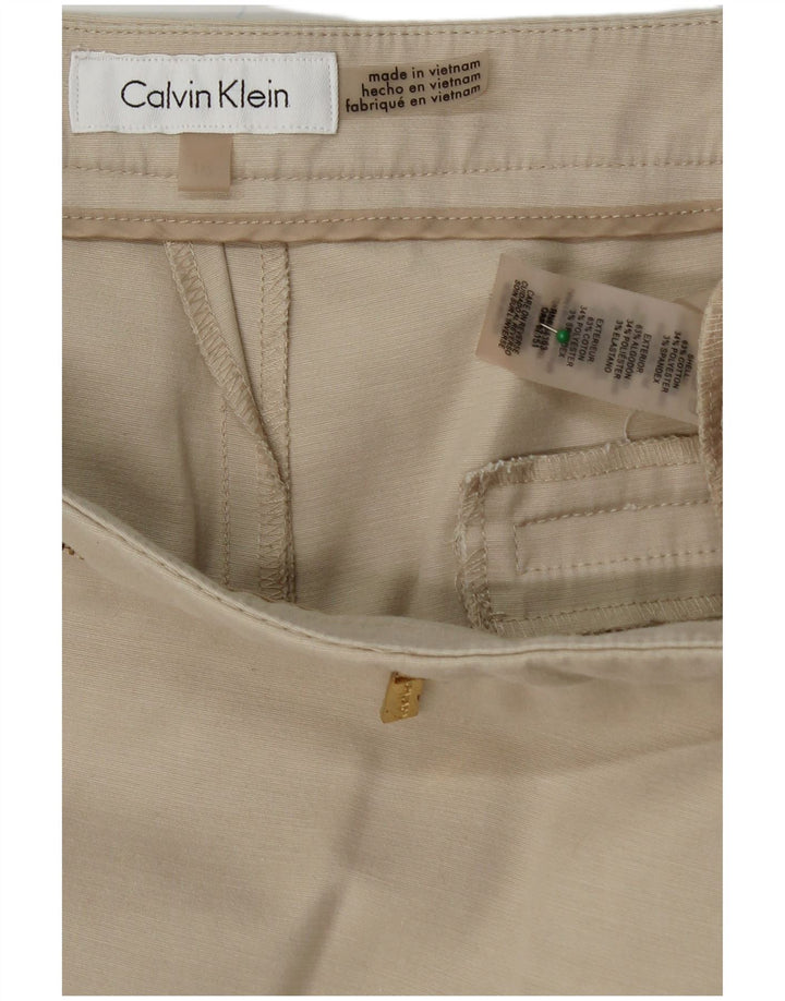 CALVIN KLEIN Pantalones cortos rectos para mujer US 16 2XL W38 L27 Beige