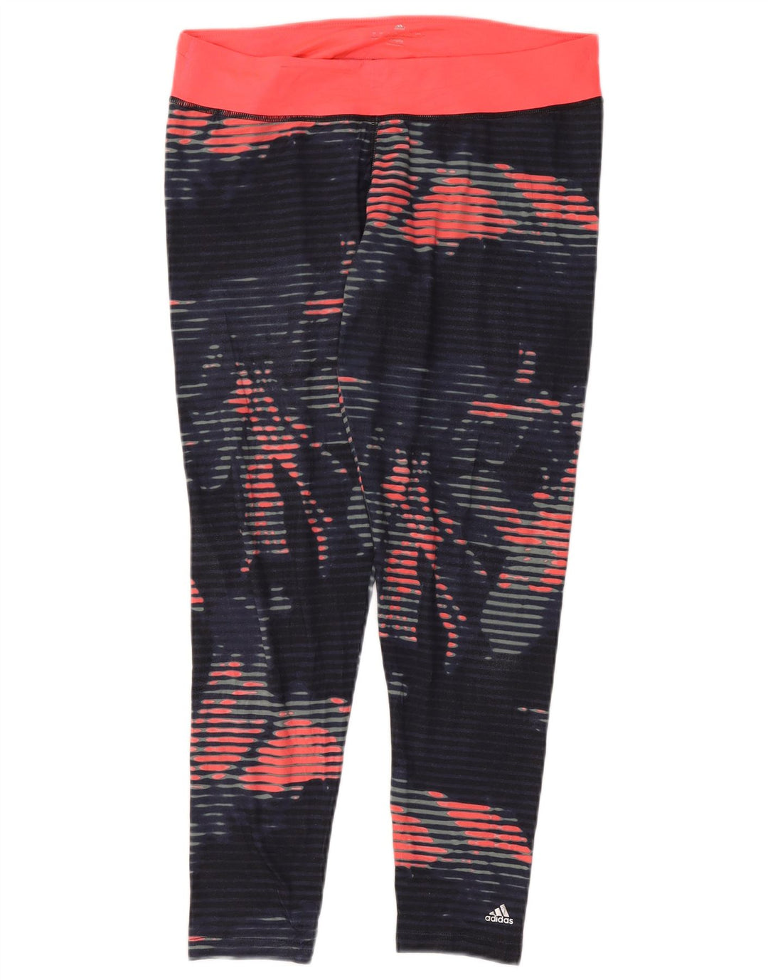 ADIDAS Leggings Climalite para mujer Reino Unido 16/18 Grande Azul Marino Floral