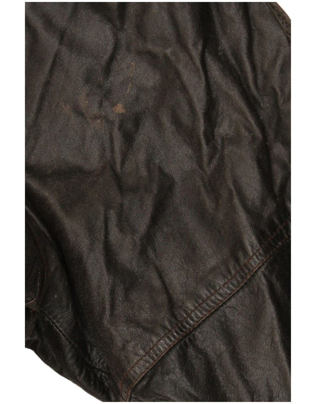 VINTAGE Abrigo de cuero de doble pecho para mujer EU 38 Cuero marrón medio