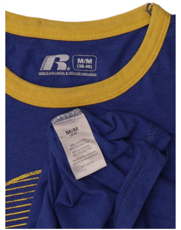 Russell Athletic Camiseta gráfica para hombre Top Algodón azul medio