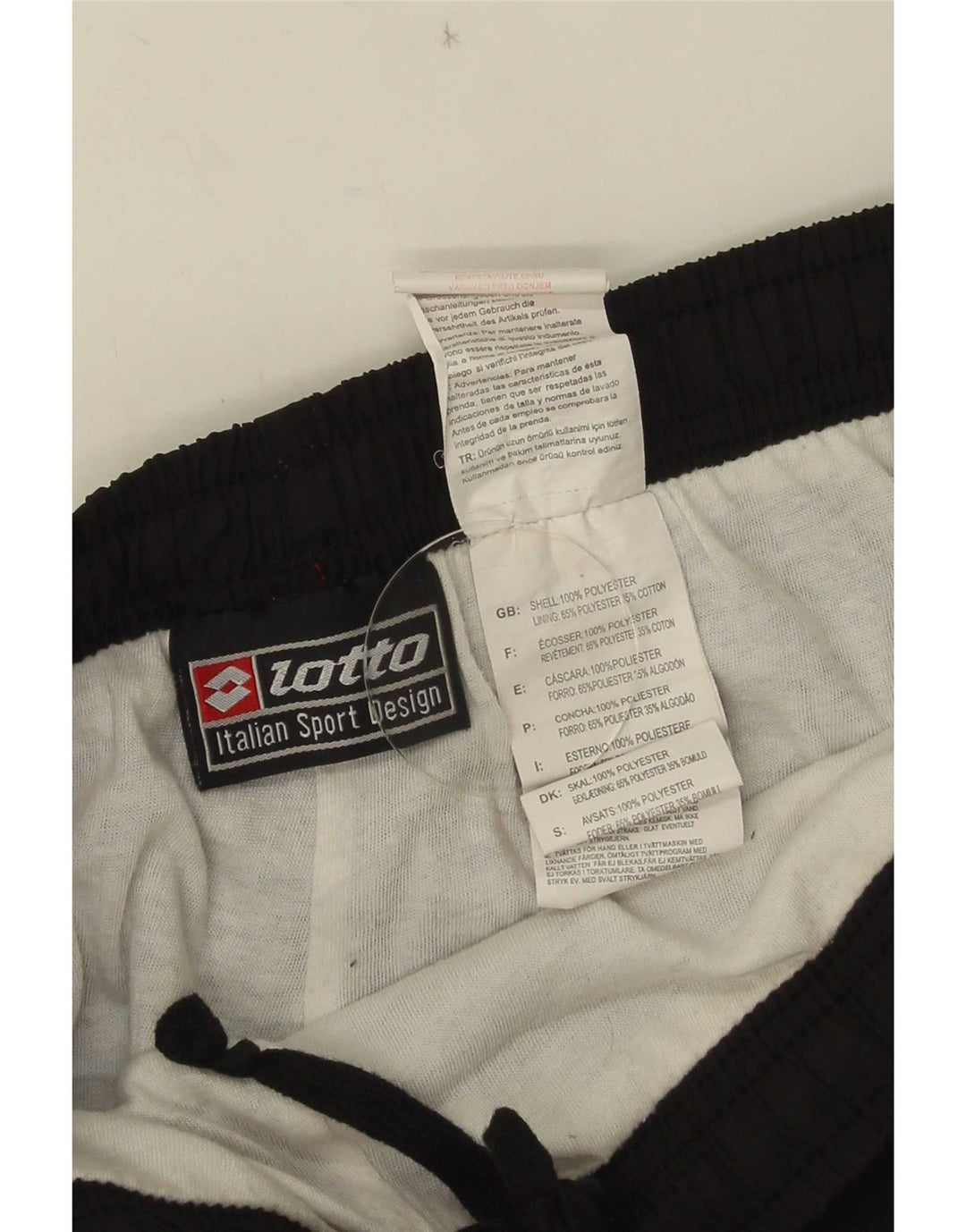 Lotto Hombre Pantalones De Chándal Con Gráfico Grande Negro Colorblock Poliéster