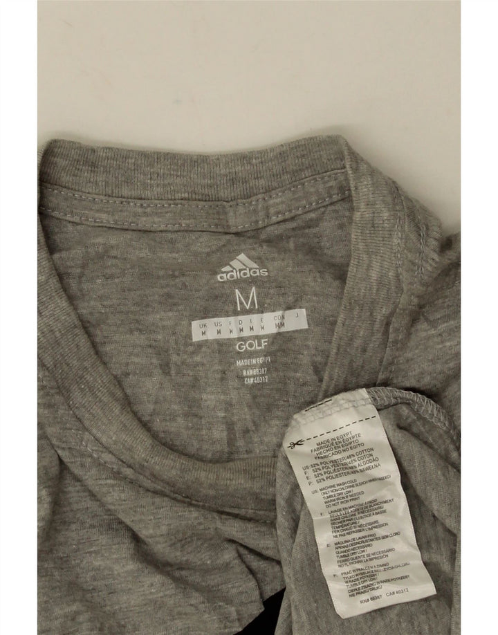Adidas Hombre Camiseta Gráfica Top Poliéster Moteado Gris Medio
