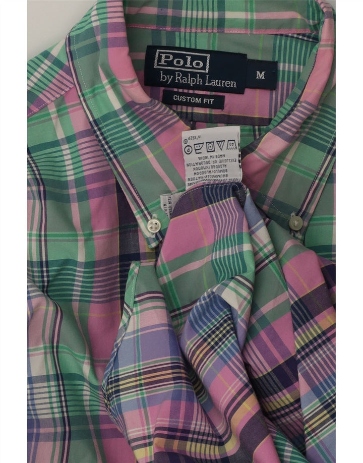 Polo Ralph Lauren Camisa de corte personalizado para hombre Algodón a cuadros multicolor mediano