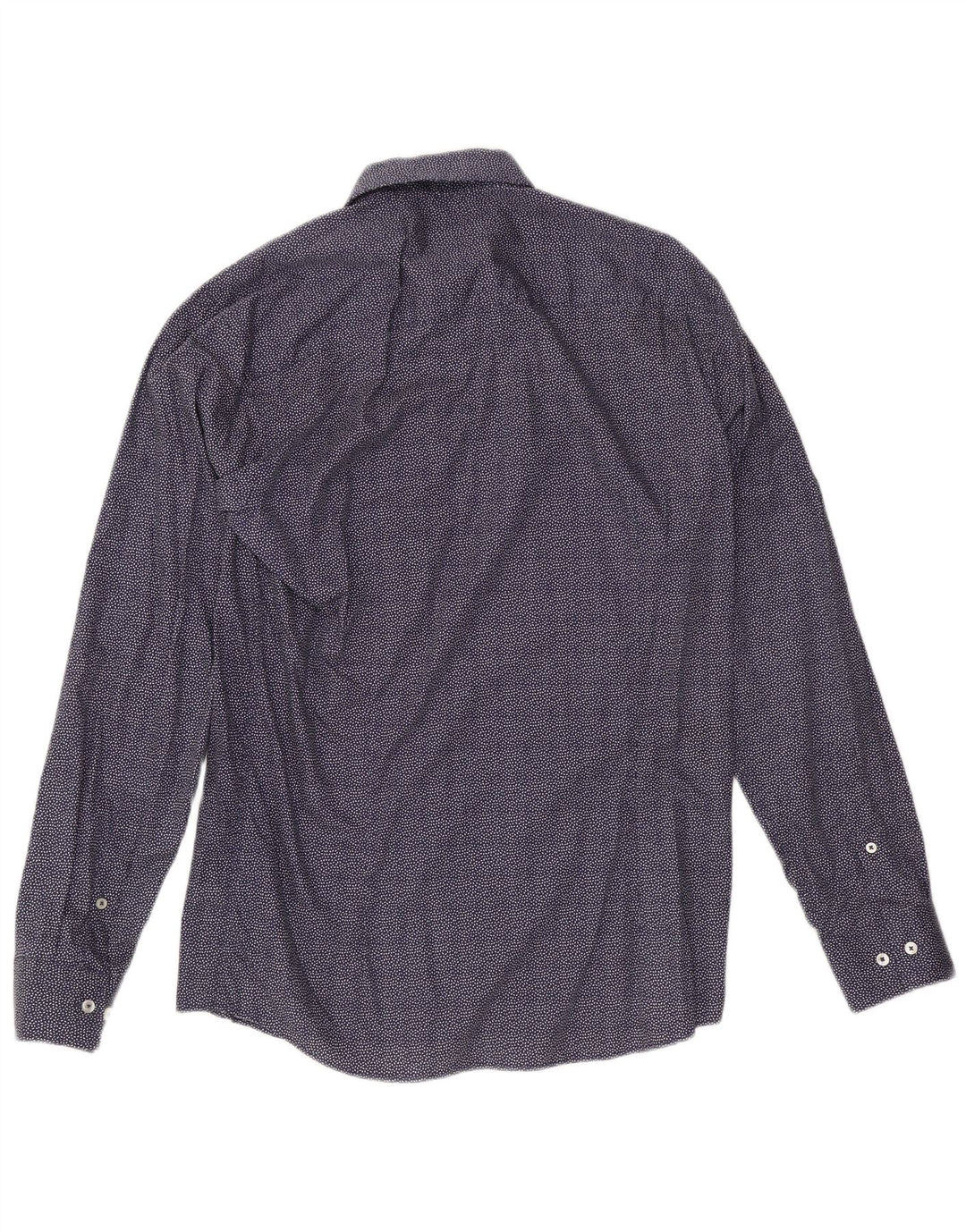 Camisa Calvin Klein Slim Fit para hombre Talla 41 Algodón moteado azul marino grande