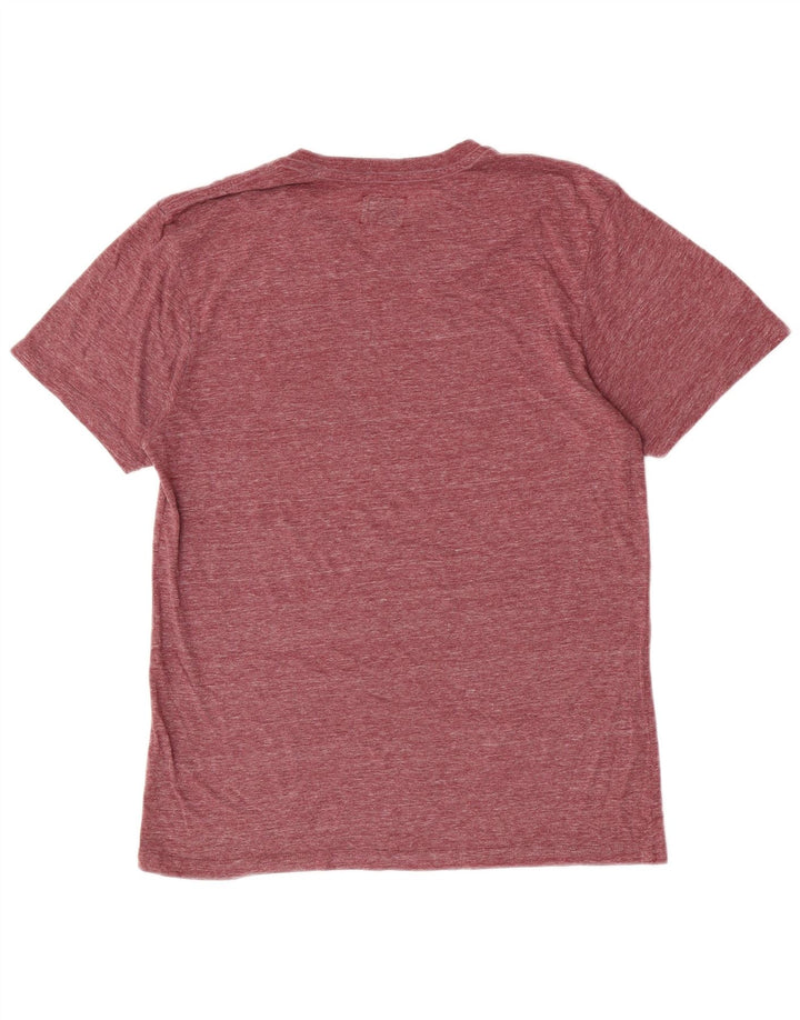 Vans - Camiseta gráfica para hombre, parte superior de poliéster moteado en color burdeos medio