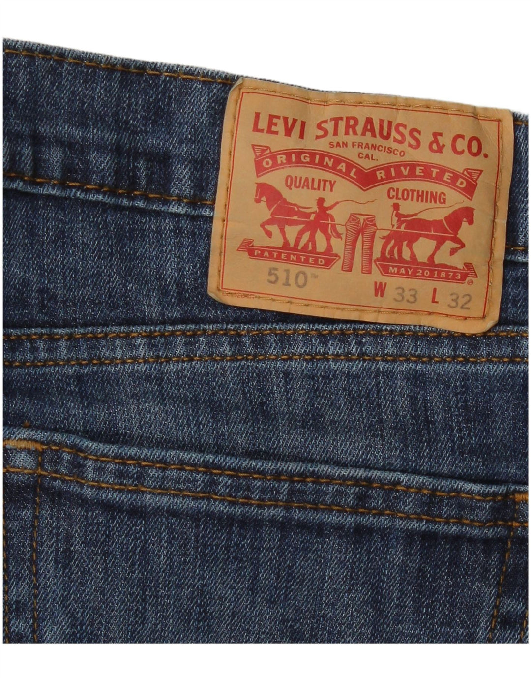 LEVI'S Vaqueros pitillo 510 para hombre W33 L32 Algodón azul