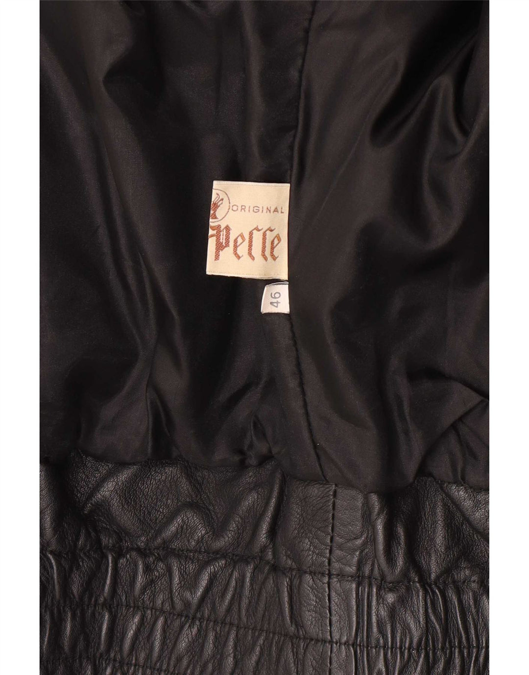Vintage chaqueta de cuero para hombre IT 46 pequeño motociclista negro