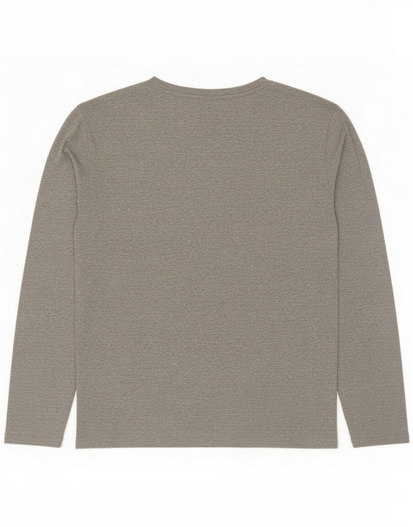 Replay Camiseta gráfica de ajuste atlético para hombre, manga larga, XL, gris moteado