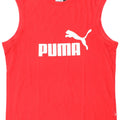 PUMA Camiseta sin mangas con gráfico para hombre, color rojo medio