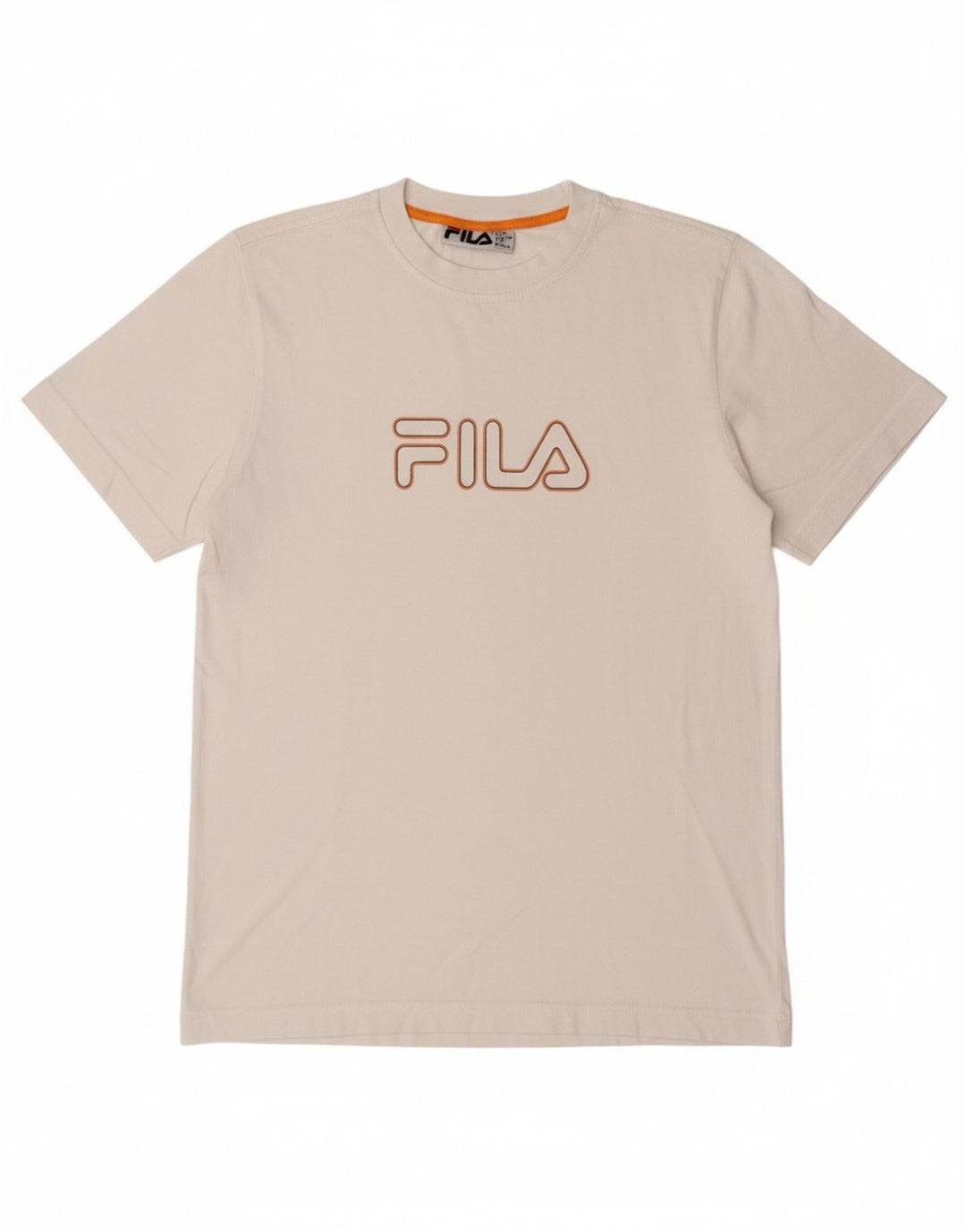 FILA Mens Graphic T-Shirt Top Small White Cotton