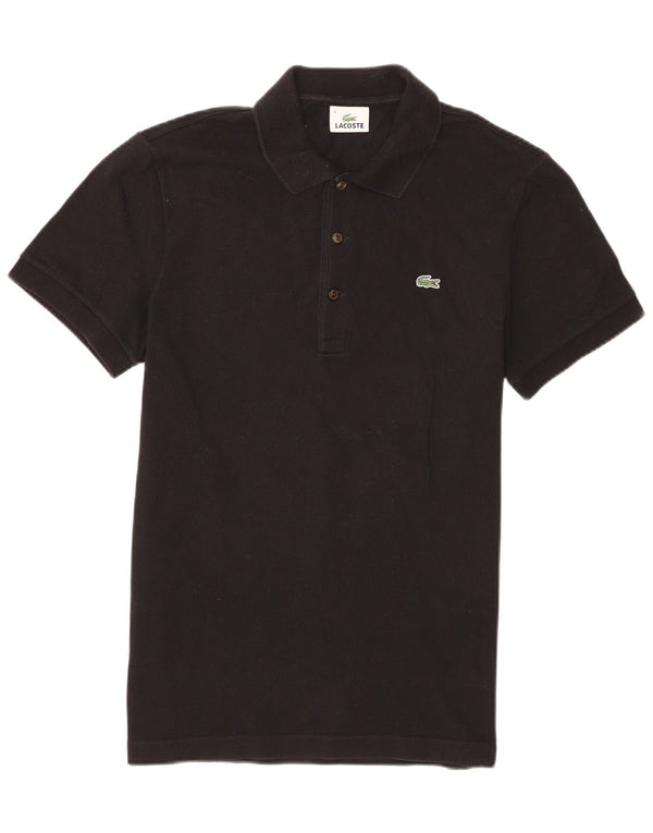 Polo Lacoste para hombre talla 4 mediano algodón negro