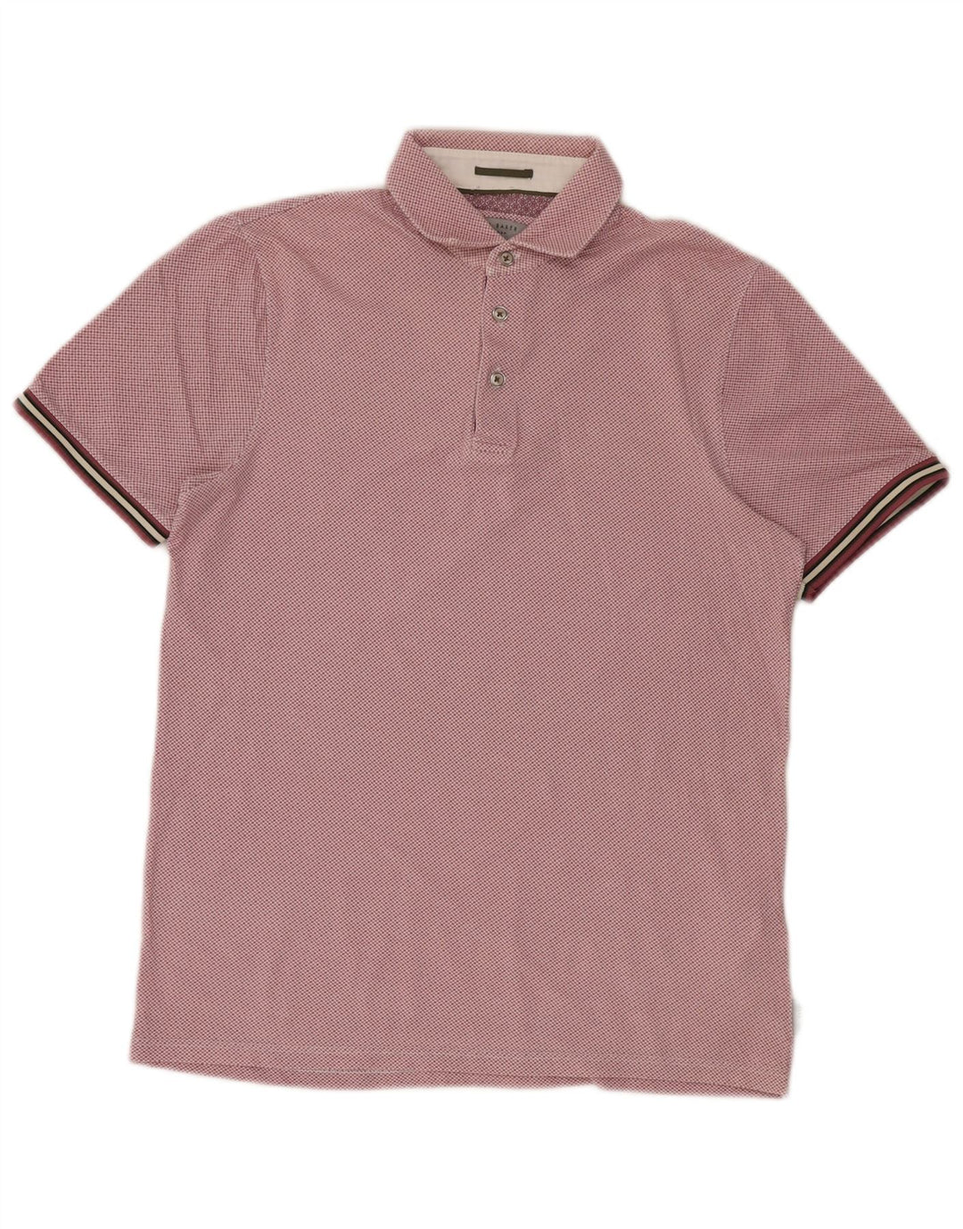 Ted Baker - Polo para hombre, talla 2, algodón con lunares rosas pequeños
