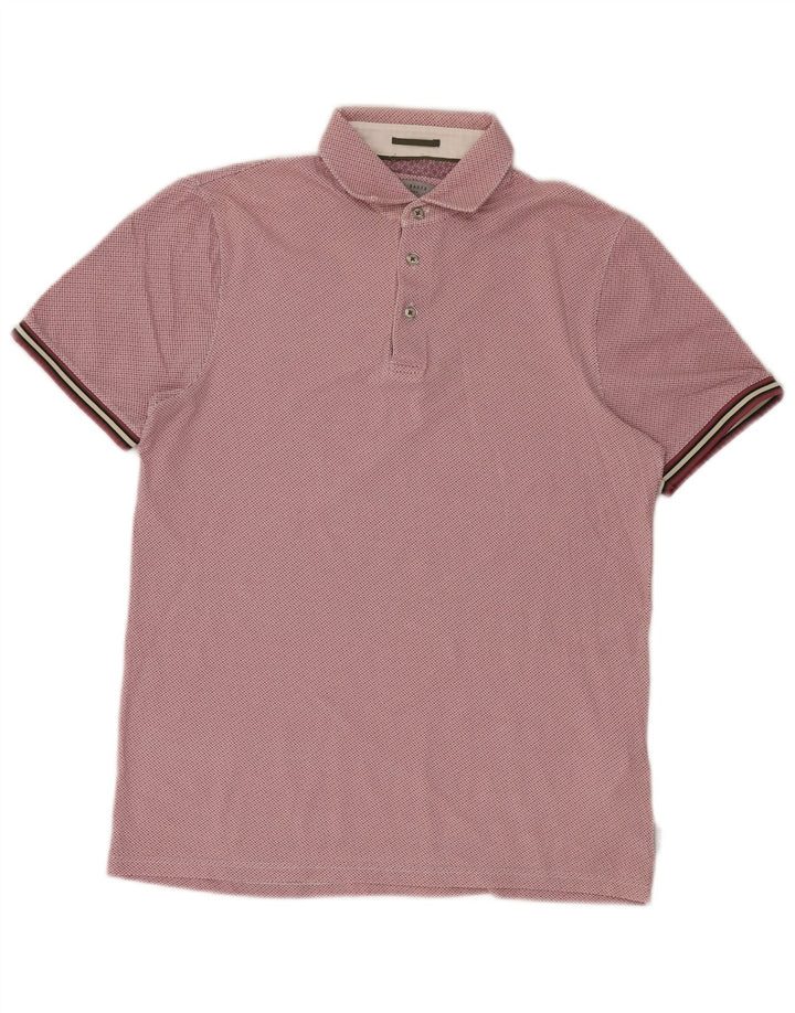 Ted Baker - Polo para hombre, talla 2, algodón con lunares rosas pequeños