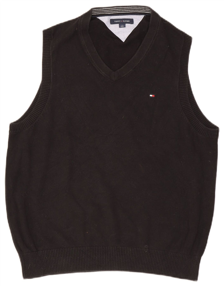 Tommy Hilfiger Hombre Chaleco Camiseta Sin Mangas Mediano Negro