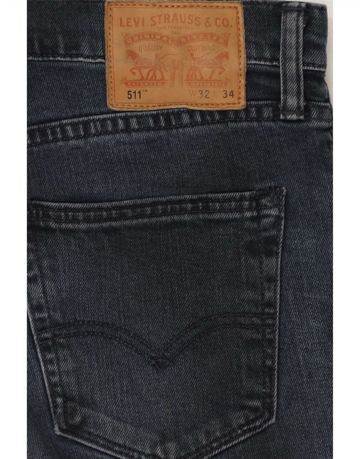 Levi's Hombre 511 Slim Jeans W32 L26 Algodón Azul Marino