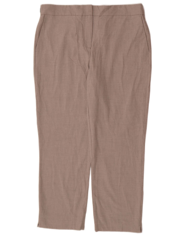 Zara Pantalones Chinos Cónicos De Cintura Alta Para Mujer 2XL W34 L27 Beige