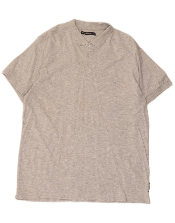 French Connection Polo para hombre 2XL Algodón gris