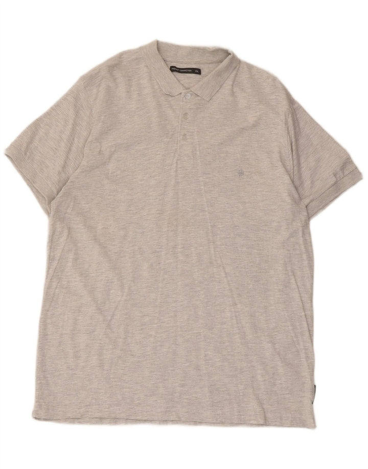 French Connection Polo para hombre 2XL Algodón gris