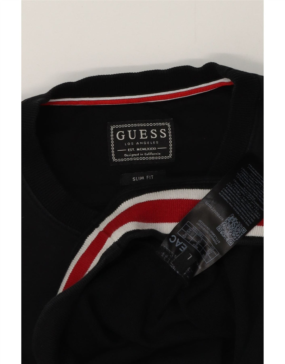 GUESS Sudadera Slim Fit para Hombre UK 40 Medium Black Colourblock