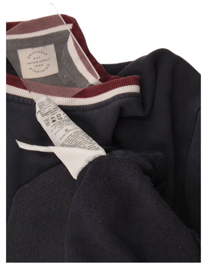 Jack & Jones Hombre Sudadera Jumper Large Azul Marino Algodón