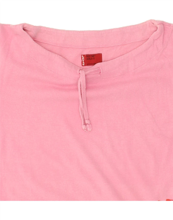 LEVI'S Womens Graphic T-Shirt Top UK 10 Small Pink Vintage Levi's and Second-Hand Levi's from Messina Hembry 