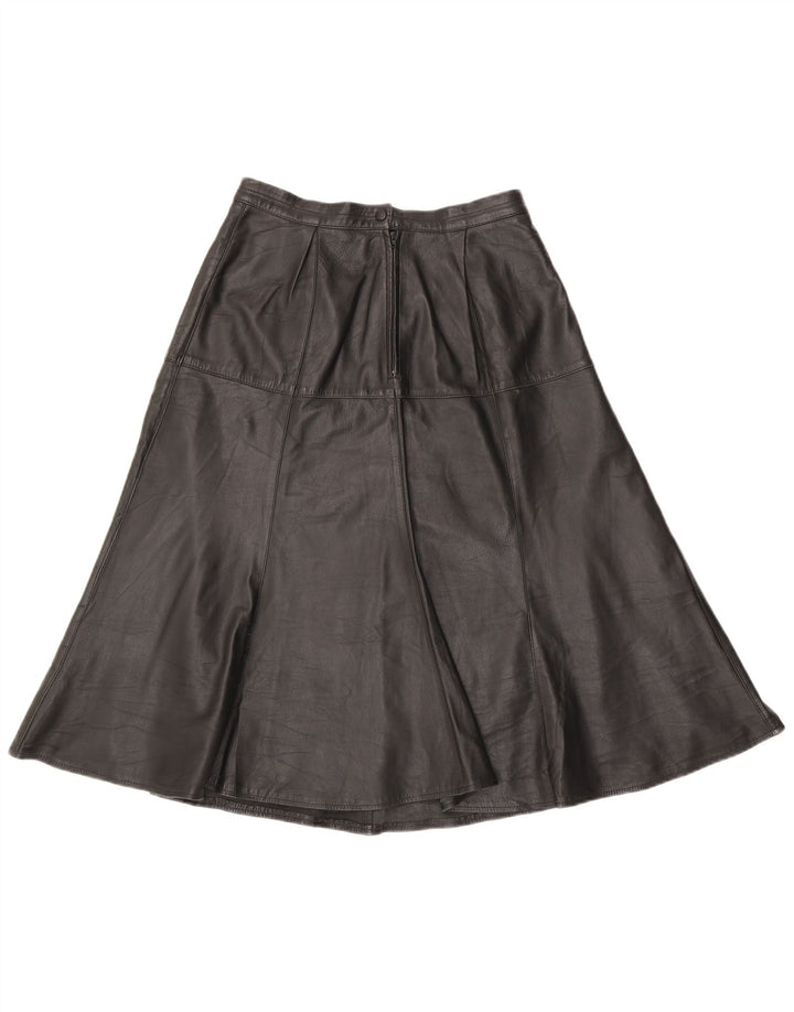 Falda de cuero vintage para mujer W28 Negro medio