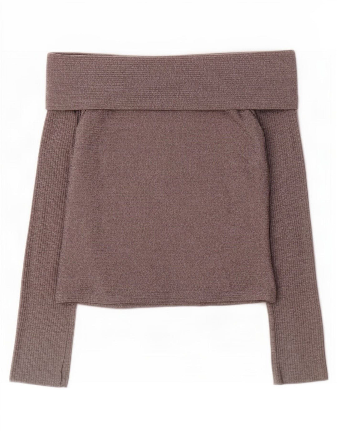 Zara Mujer Trafaluc Top Con Hombros Descubiertos Reino Unido 42 Gris Medio